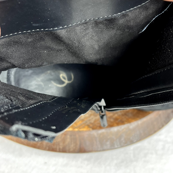 SAM EDELMAN Boots Womens Size 10 Black Suede Jaye Block High Heel Side Zipper - Picture 9 of 11